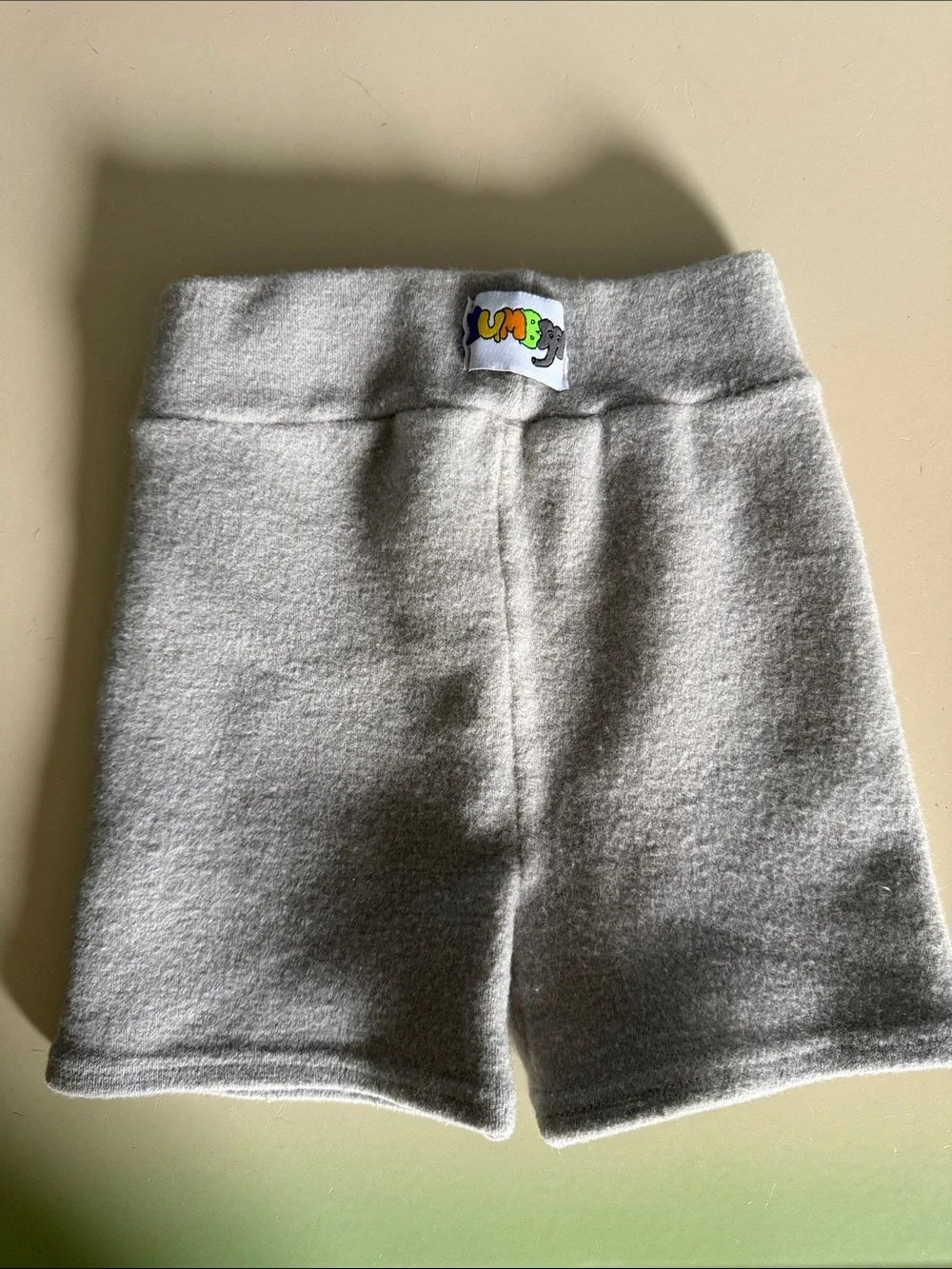 Bumby wool blend Grey Knit diaper cover/ soaker Shorts